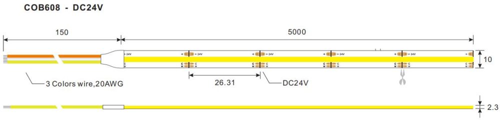 Quality Manufacturing Smd Strips Colour Change Dimmable CCT Cob Led