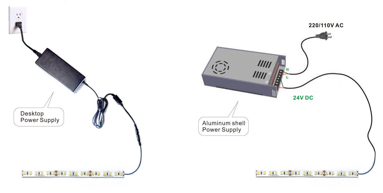 3528-LED-tira-luces-atenuación-cableado-diagrama-mostrar