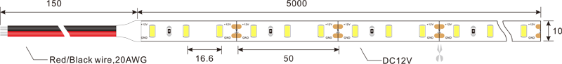 SAMSUNG 5630 60 leds 12v led szalag lámpa mérete