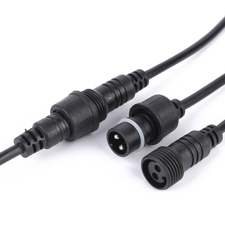 conector de cableado de corriente continua impermeable para tiras de luces LED