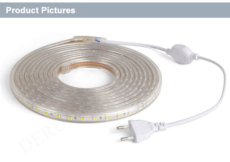 شريط ليد 110 فولت - أضواء شريطية LED أحادية اللون ذات جهد عالي