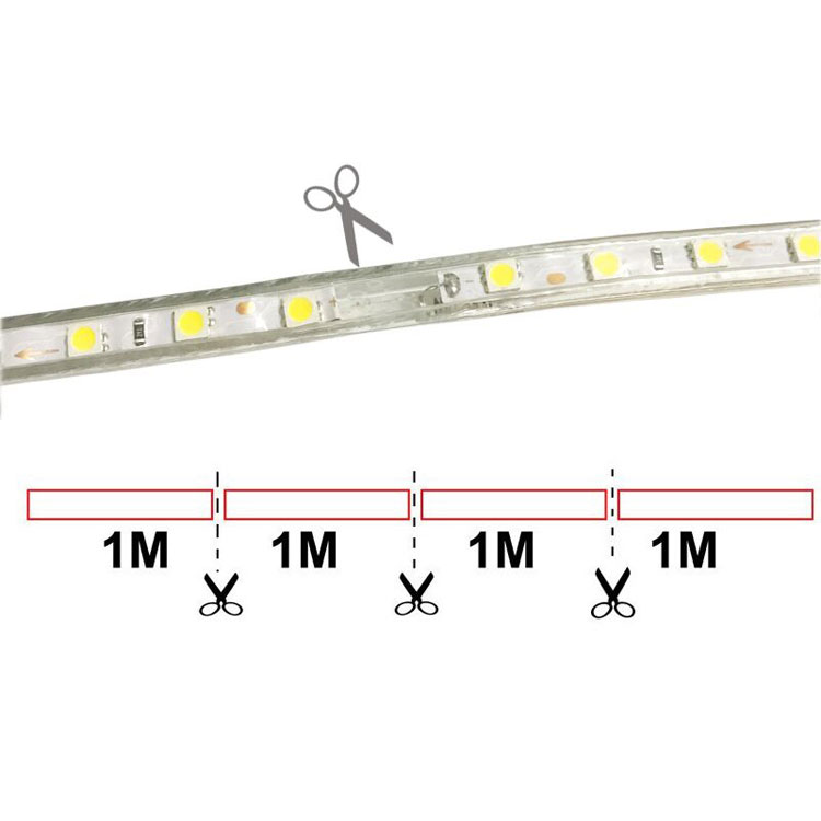 شريط led شريطي شريطي 4 - أضواء شريطية LED أحادية اللون ذات جهد عالي