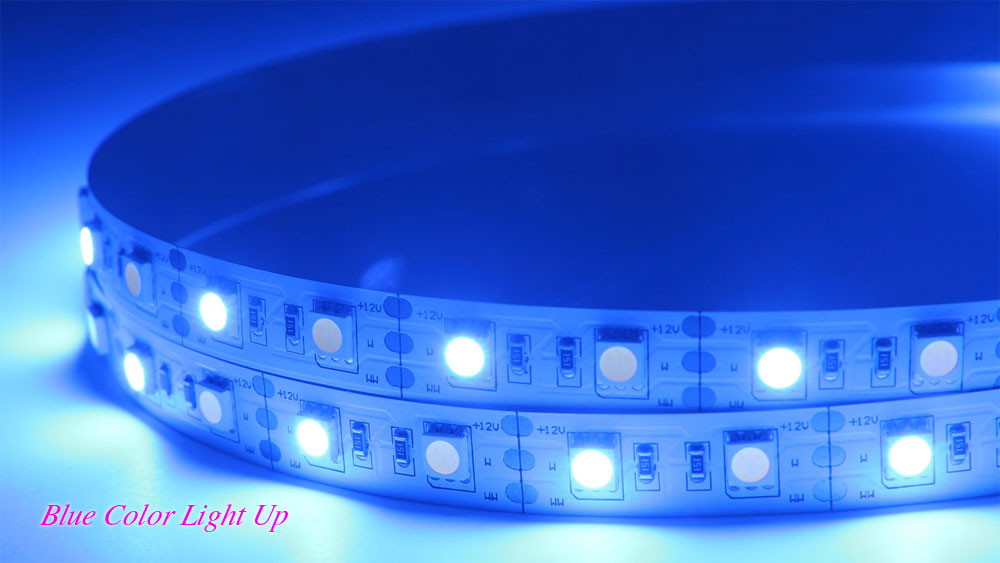 blå färg lyser upp - CCT Justerbar LED Strip Light