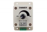 सिंगल कलर में 12V/24V LED स्ट्रिप लाइट के लिए रोटरी टाइप LED Dimmer
