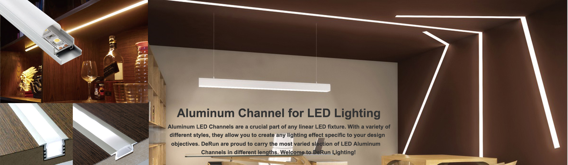 canal led de aluminio - Luces LED lineales