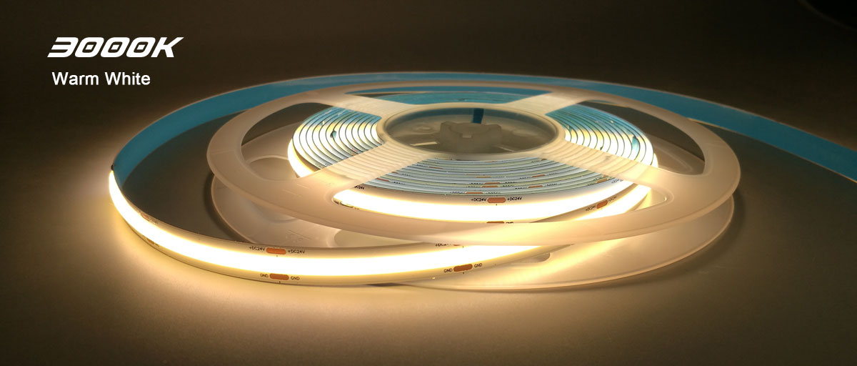 νέα FCOB οδήγησε φώτα λωρίδας 3000k - COB LED Strip Lights Series