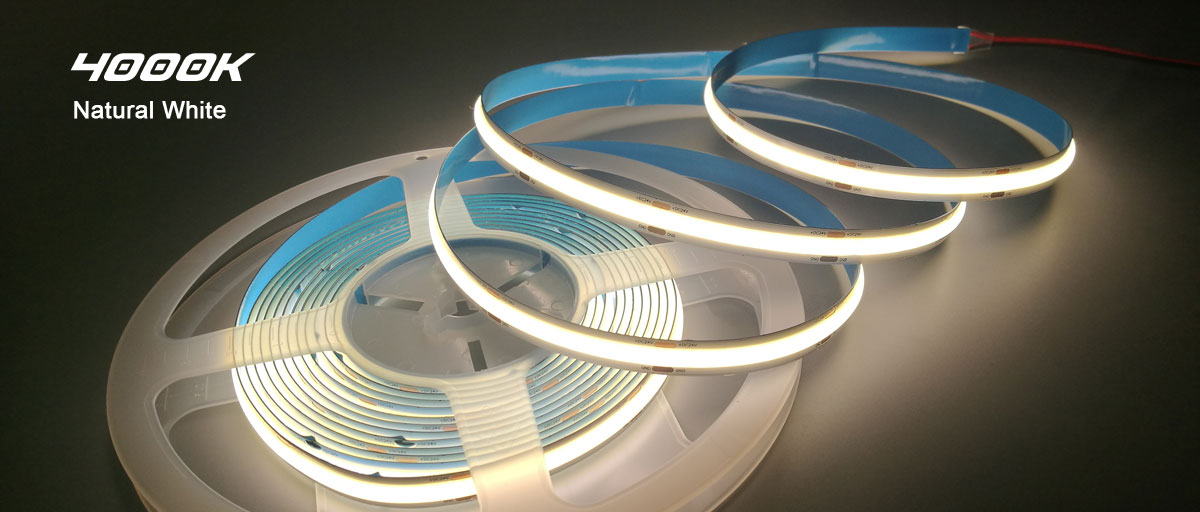 פנסי רצועת LED חדשים FCOB 4000k - סדרת פנסי COB LED Strip