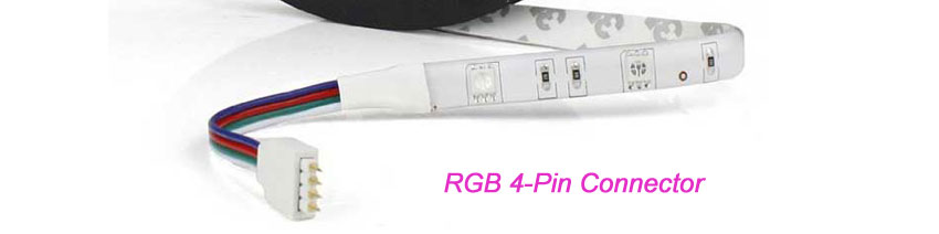 موصل rgb 4pin مع شريط led - دليل تطبيق أضواء الشريط LED