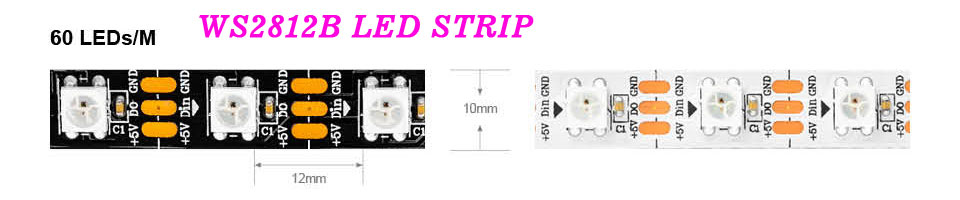 WS2812B LED STRIP - دليل تطبيق أضواء شريط LED