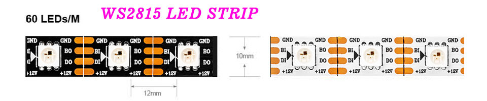 WS2815 BANDES LUMINEUSES À LED - Guide d'application des bandes lumineuses à LED