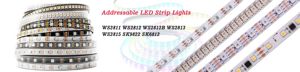 الفرق بين شريط RGBIC LED القابل للعنونة WS2811 ، WS2812B ، WS2813 ، WS2815 ، SK6812 ، SK9822