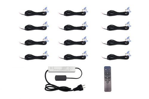 Remote control recessed RF dimmable DC12V Single Color MINI led spotlight kits IP65 waterproof