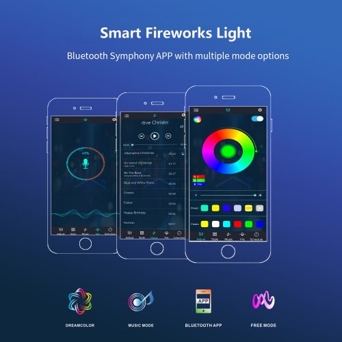 Christmas Holiday Decoration Dream Color LED Firework Strip String Lights Rgb Colorful Digital