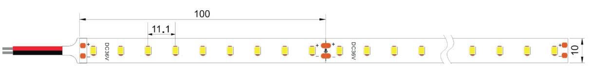 IP68 Fita LED 36V à prova d'água para iluminação de minas subterrâneas Dimensão - Fita LED 36V/48V