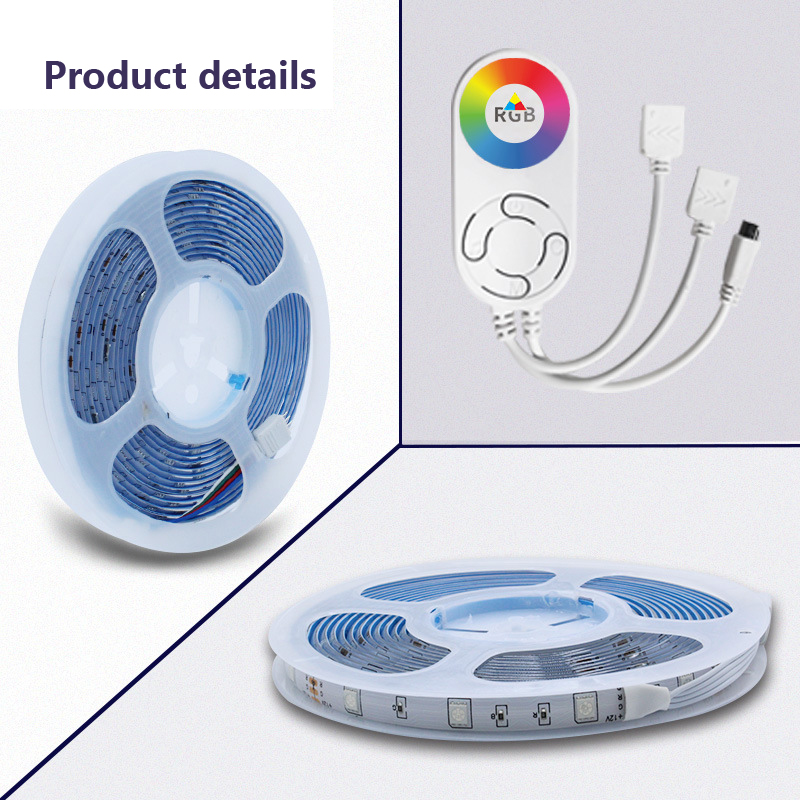 Music Voice or Remote Control 5050 RGB Color Smart Strip Lights Set Can be used with Tuya Alexa Google Assistant 12 - RGB LED Strip Light Kit