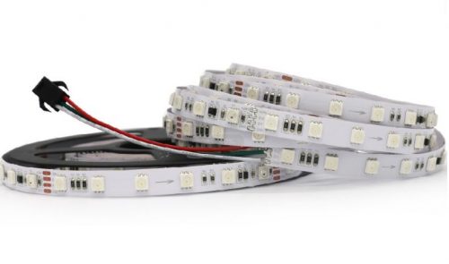WS2812 DC24V 60LEDs / m स्मार्ट एड्रेसेबल RGB ड्रीम कलर एलईडी स्ट्रिप लाइट्स