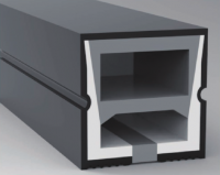 Siyah silikon led bant ışık kanalı bükülebilir ve su geçirmez LG06T1010