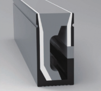 Canal de silicona negra impermeable tira de led de silicona de extrusión LG08S0612