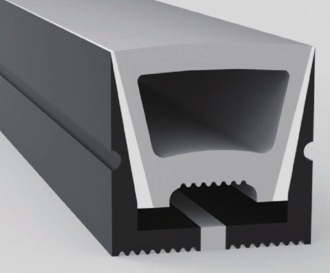 Черный силикон привел профили экструзии привели полосы крышка диффузор трубки LG08T1212