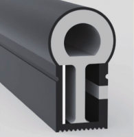 Màu đen silicone không tì vết led kênh dẫn dải silicone ống LG10S1023