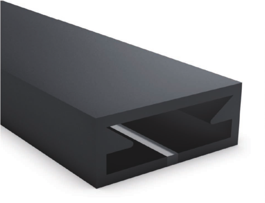 Black silicone led strip light diffuser cover LG10T0513