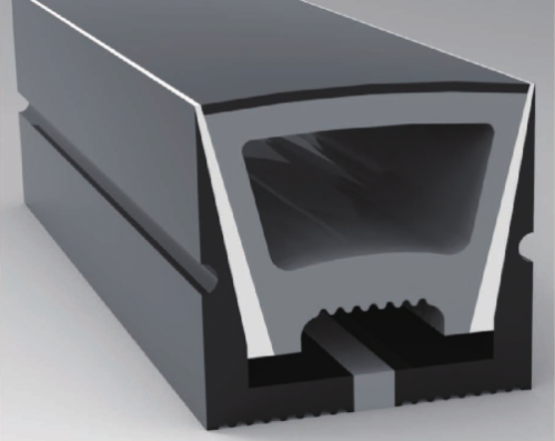Черный силиконовый утопленный канал светодиодной полосы света крышки диффузор трубки LG10T1616