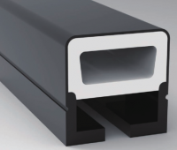 काले एलईडी पट्टी सिलिकॉन ट्यूब निविड़ अंधकार एलईडी प्रोफ़ाइल चैनल LG12T2020B