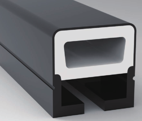 Siyah led şerit silikon tüp su geçirmez led profil kanalı LG12T2020B