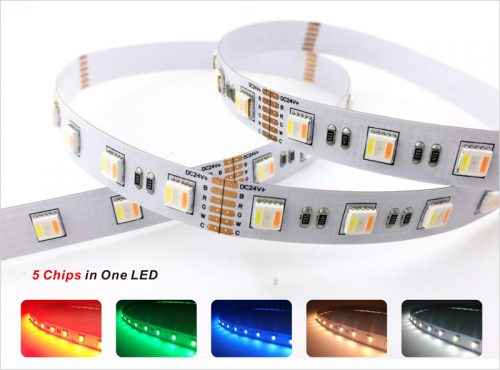 Porto enorm spin 5 Chips in 1 LED RGBCCT/RGBWW LED Strip Lights Series - DERUN LED