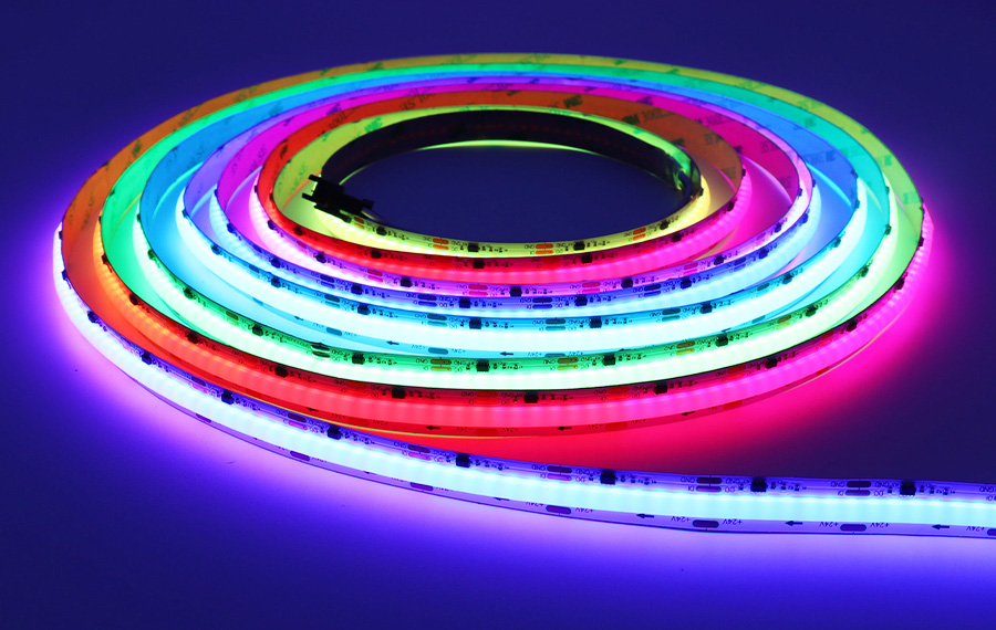 Dream color RGB COB LED Strip 24V Dimmable Flexible Addressable LED Strips Lights 12 - COB LED Strip Lights Series