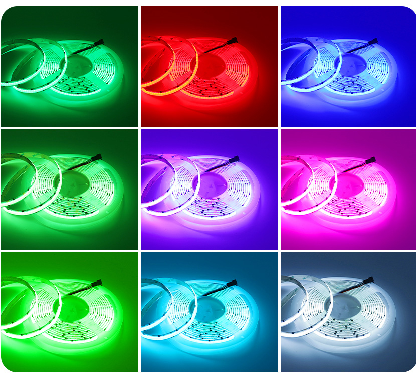 Dream color RGB COB LED Strip 24V Dimmable Flexible Addressable LED Strips Lights 3 - COB LED Strip Lights Series