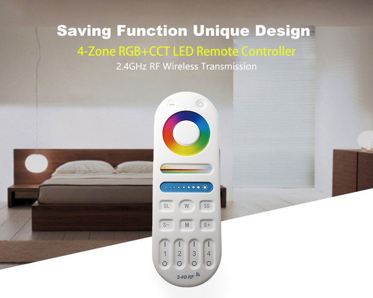 LM091 4 Zone RGBCCT 2.4G RF LED Remote Controller 1 - Touch Screen Remote Controls