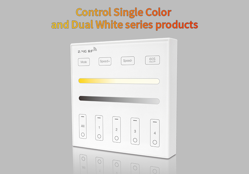 4 Zone Smart Wall Remote Controller for Single Color Dual White LED Lights 6 - 4-Zone Individual Control