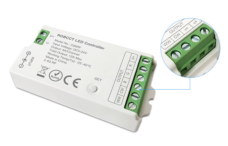 C03RFC04RFC05RF 2.4GHz RF Single ColorDual White LED Controller 15 - 2.4GHz RF Smart Controller