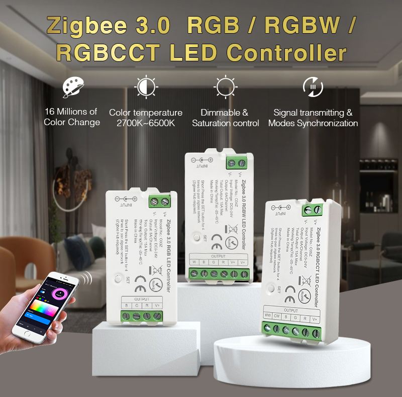 C03ZC04ZC05Z Zigbee 3.0 RGBRGBWRGBCCT LED Controller 1 - zheng fang xing products