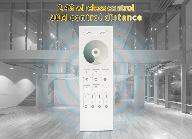 RC01RF 2.4GHz RF 4 Zone Single Color Remote Controller 4 - 4-Zone Individual Control
