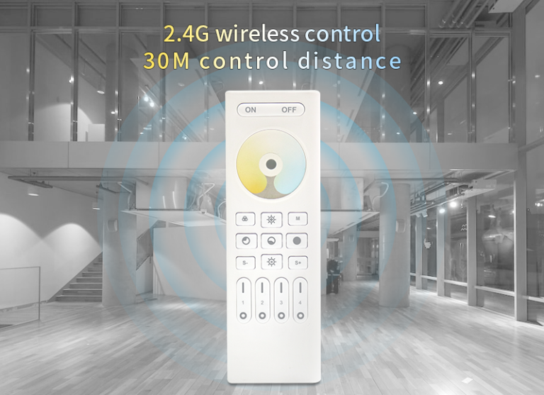 RC02RF 2.4GHz RF 4 Zone Dual White Remote Controller - DERUN LED