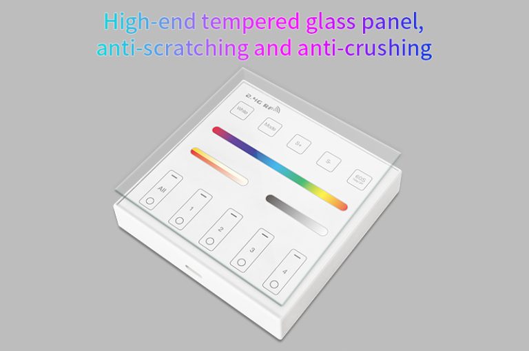 WR01RF 4 Zone Smart Wall Remote Controller for RGB/RGBW/RGBCCT LED ...