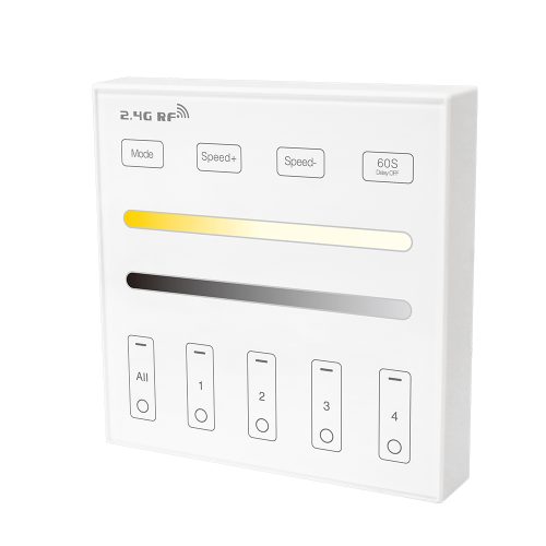 WR02RF 4 Zone Smart Wall Remote Controller for Single Color & Dual White LED Lights